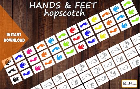 Hands And Feet Hopscotch Printable Pdf